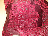 Комплект декоративних подушок Firanka Damask 31х31см 2шт 22х22см 1шт 25х20см 1шт бордові (п_0490), фото 3