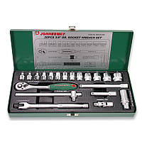Набір торцевих головок 3/8" DR 6-23 мм, 20 предметів S04H3120S Jonnesway