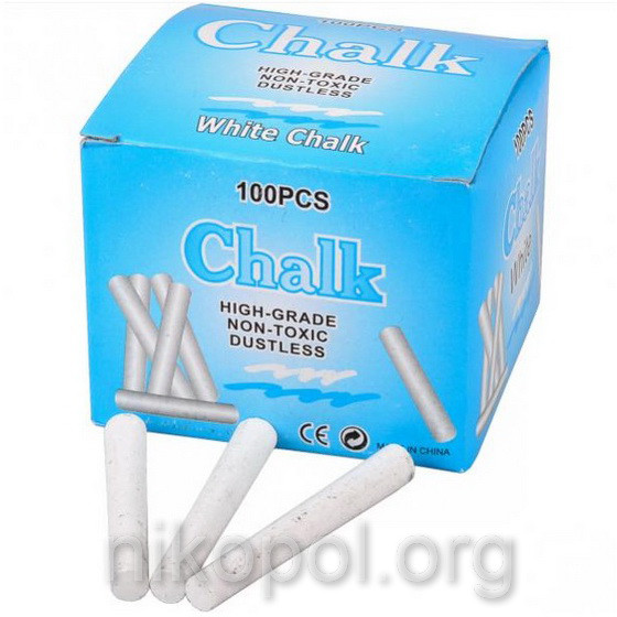 Крейда біла "Chalk", кругла 100шт.