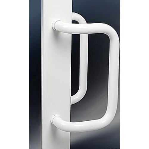 Ручка для металлопластиковой двери прямоугольной формы цвет белый - фото 1 - id-p664121680