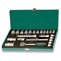 Набір торцевих головок 3/8"DR 6-22 мм, 25 предметів S04H3125S Jonnesway