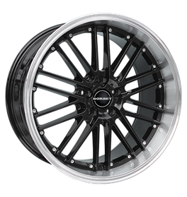 Диски Borbet модель CW2 колір Black rim polished параметри 7J x 17" 5 x 114.3 ET 40