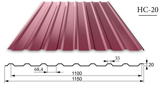 Профнастил кровельный НС-20