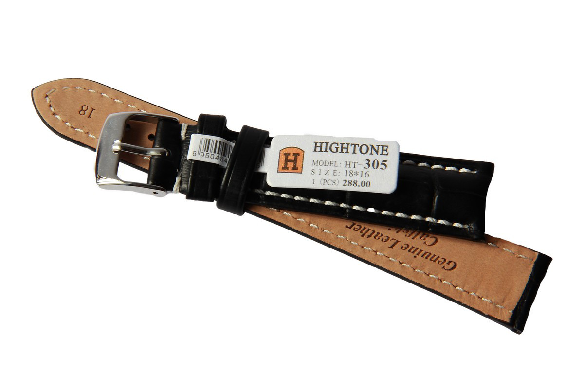 Ремінець для годинника Hightone HT-305 18 мм Чорний