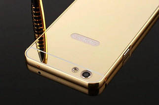Металевий дзеркальний чохол бампер Mirror для OPPO R9s (4 кольори в наявності) , фото 3