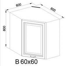 Кухонний модуль верхній Роксана В 60*60 кут