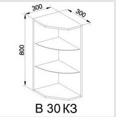 Кухонний модуль верхній Роксана В 30 КЗ