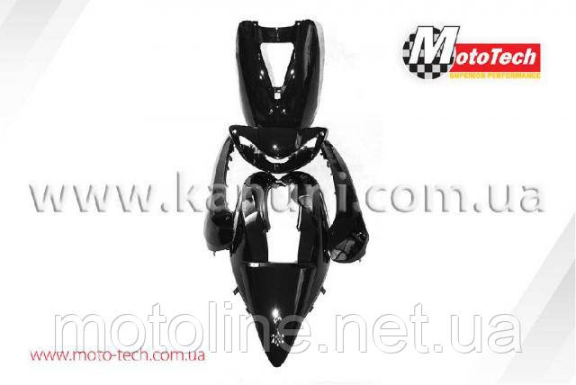 Комплект пластику на скутер Honda Dio AF-62 (фарбований чорний) Mototech, фото 1