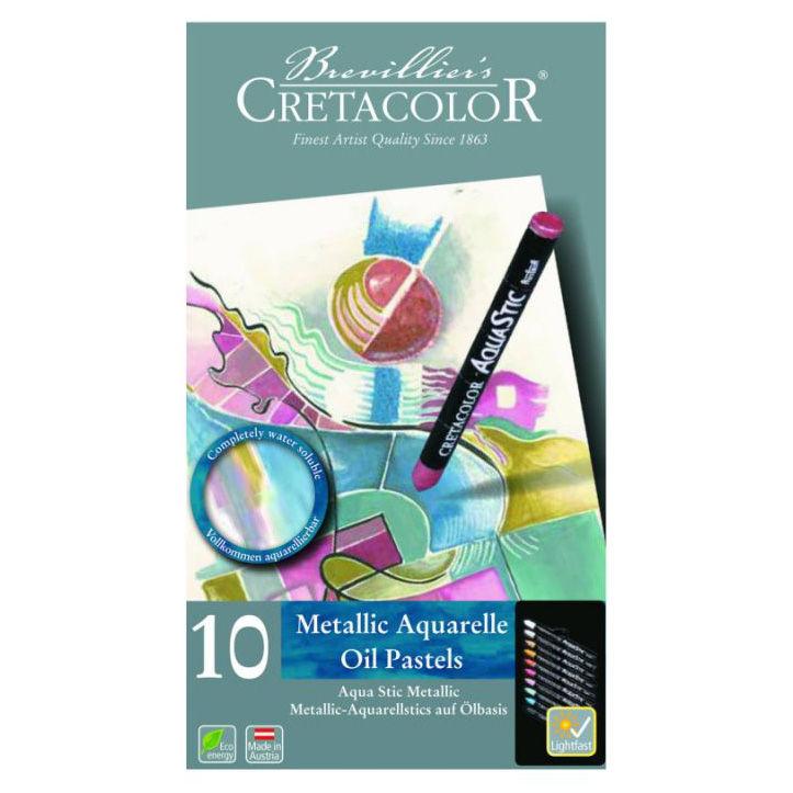 Пастель водорозчинна Cretacolor 10кол. в метал коробці Aqua Stic 45011, фото 1