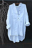 Жіноча лляна сорочка, туніка, фото 4