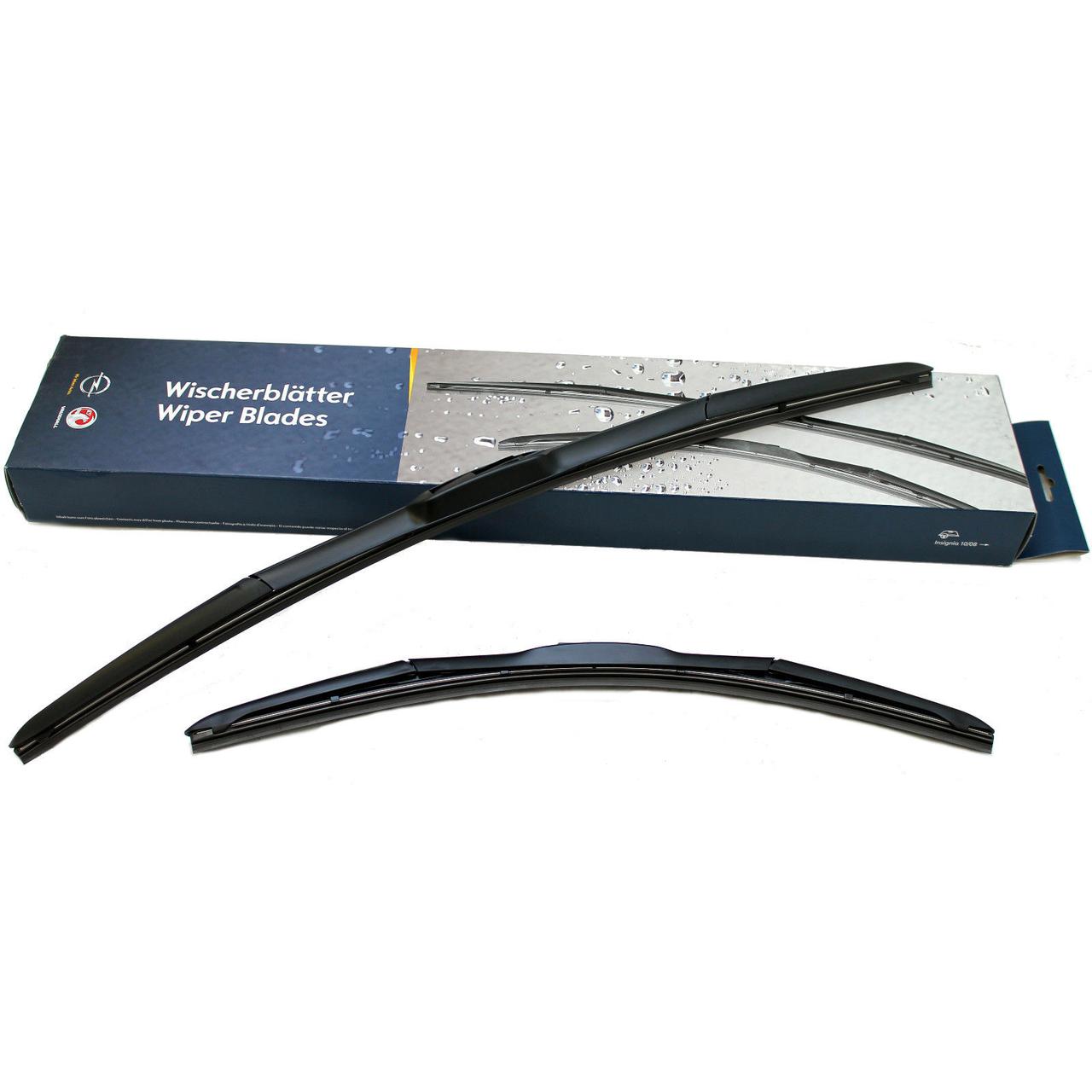 Щітки переднього склоочисника гібридні (комплект щіток 2 шт 600 + 450 mm) ) з кріпленнями GM