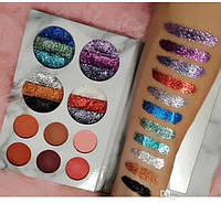 Палитра теней Glamierre Rainbow Your Eyes Glitter and Matte 18 цветов