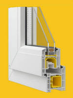 Металлопластиковые окна Aluplast ideal 2000 new, монтажная глубина 60 мм., 3 камеры