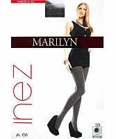 Колготки женские MARILYN INEZ A01 80ден 3/4 черно-серый