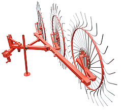 Граблі Сонечко для мінітрактора, мототрактора на 3 колеса (спиця 6 мм)