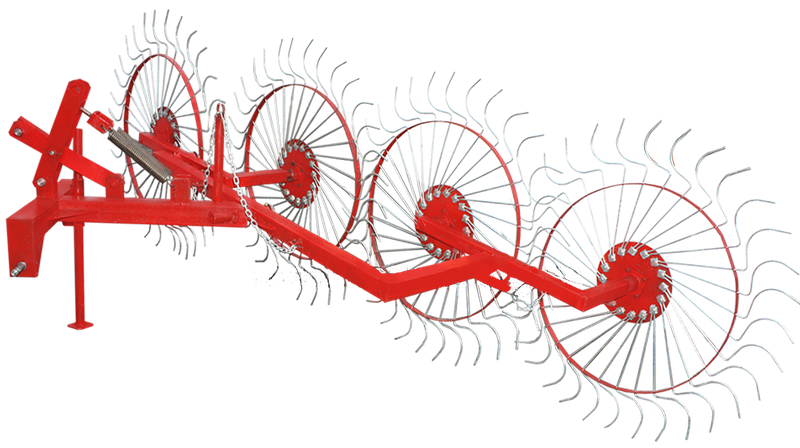 Граблі вушко Сонечко для трактора на 4 колеса (спиця 6 мм)