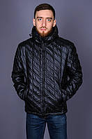 Чоловіча демісезонна стьобана куртка Black Wolf, чорного кольору