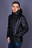 Чоловіча демісезонна стьобана куртка Black Wolf, чорного кольору, фото 2