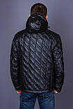 Чоловіча демісезонна стьобана куртка Black Wolf, чорного кольору, фото 3