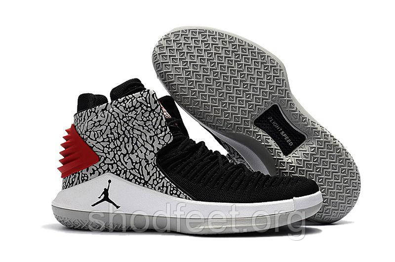 Баскетбольні кросівки Air Jordan XXXII BG Black Cement, фото 1