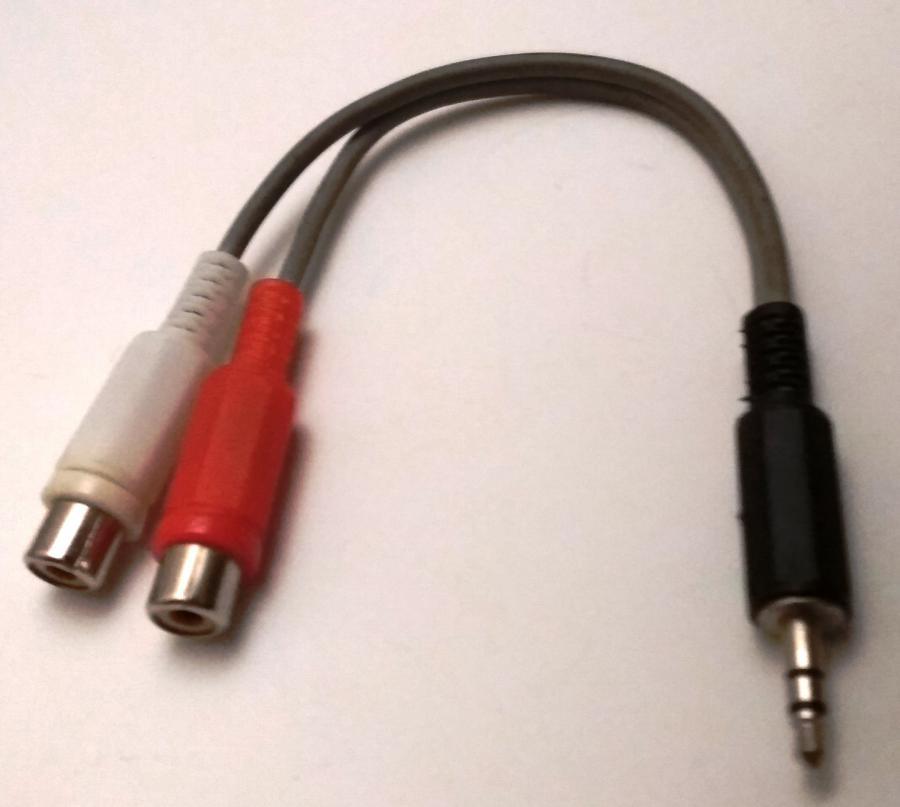 Перехідник-кабель колонок 3,5 мм на RCA(2 тюльпана) Cablexpert (CCA-406)