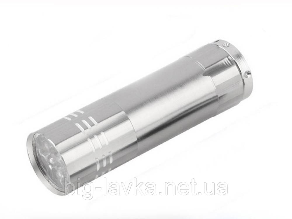 Ліхтар 9 діодів 9/3 Bailong RT-907  Сріблястий, фото 1
