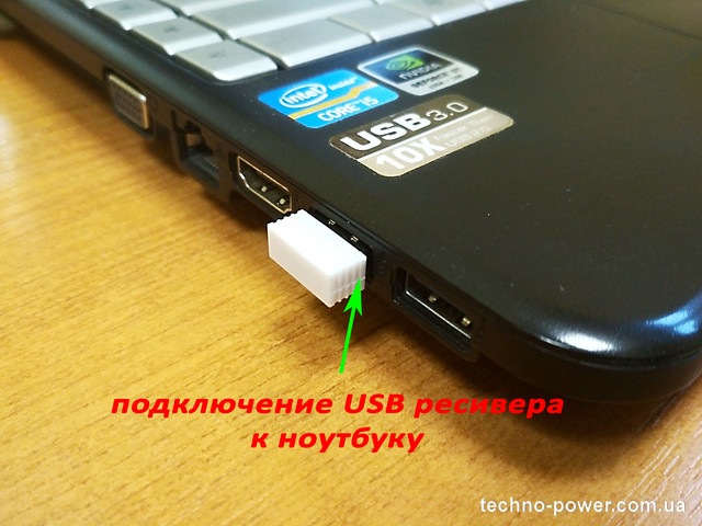 Фото підключення USB приймача