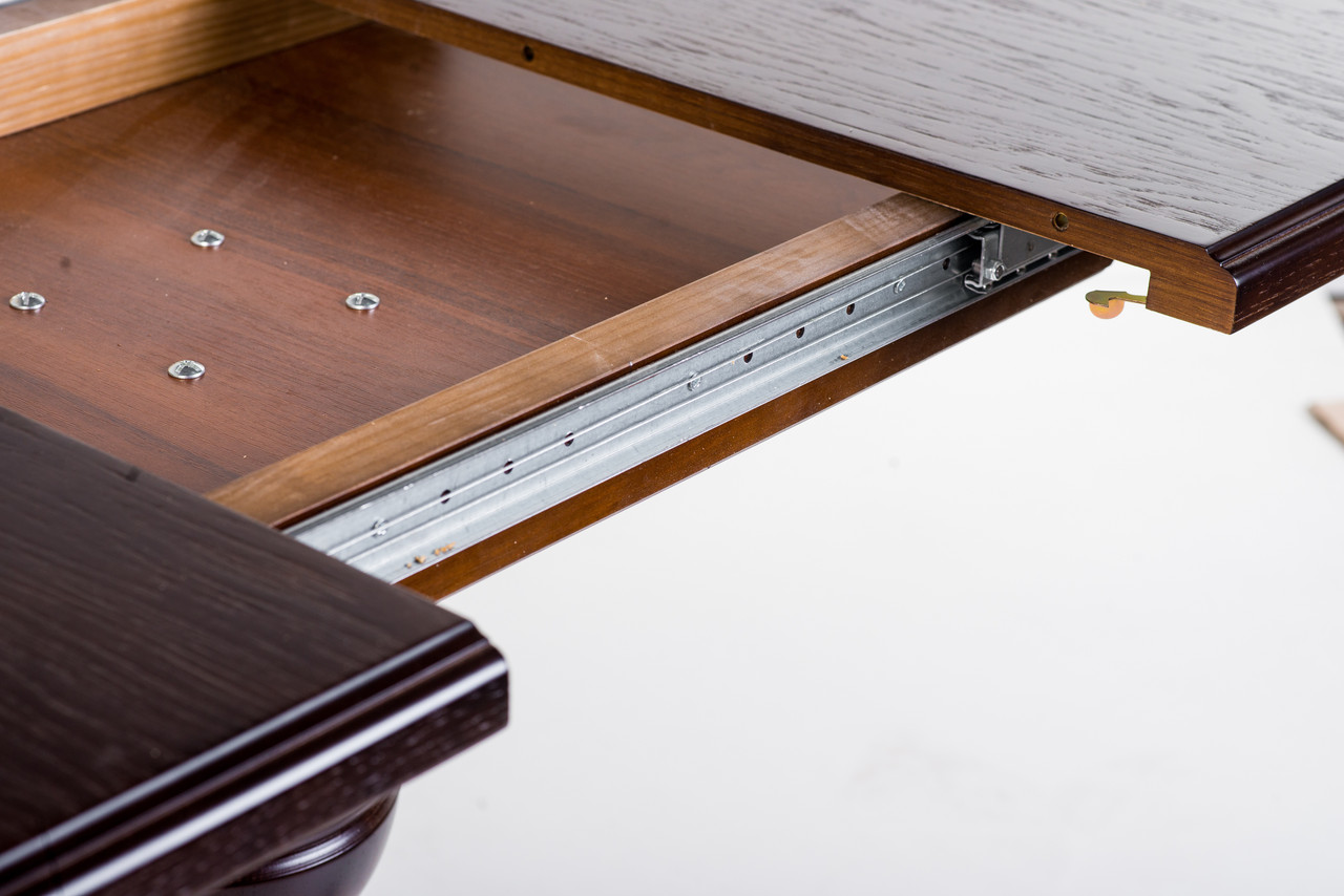 Стол деревянный овальный на одной ножке, кухонный, обеденный ЭМИЛЬ (орех темный) - фото 3 - id-p665046750