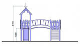 Дитячий майданчик із містком Сонечко висота гірки 1,2 м, фото 2