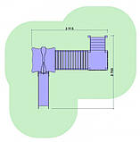 Дитячий майданчик із містком Сонечко висота гірки 1,2 м, фото 3