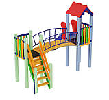 Дитячий майданчик із містком Сонечко висота гірки 1,2 м, фото 4