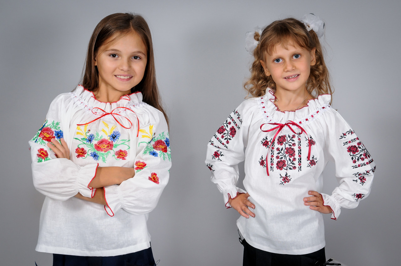 Детская национальная украинская вышиванка - фото 1 - id-p49783156