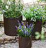 Горщик для квітів Keter 18 л. Cylinder Planter Medium, коричневий, фото 7