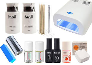 Стартові набори для покриття гель-лаком та нарощування нігтів Kodi Professional