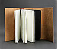 Блокнот (софт-бук) зі стрічкою-застібкою в обкладинці з натуральної шкіри, фото 3