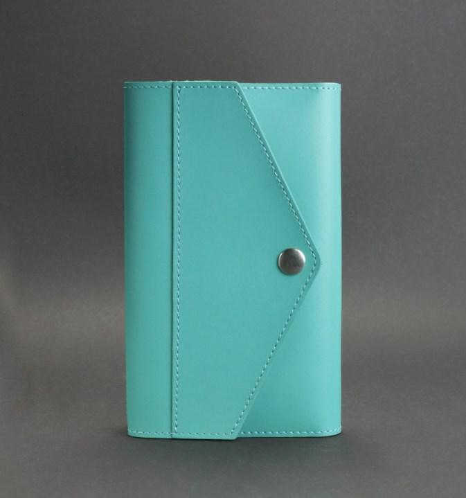 Блокнот (софт-бук) зі змінними блоками з обкладинкою із натуральної шкіри закривається на кнопку, фото 1