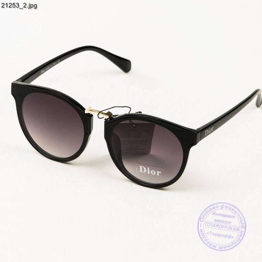Жіночі модні сонцезахисні окуляри Dior - Чорні - 21253, фото 2