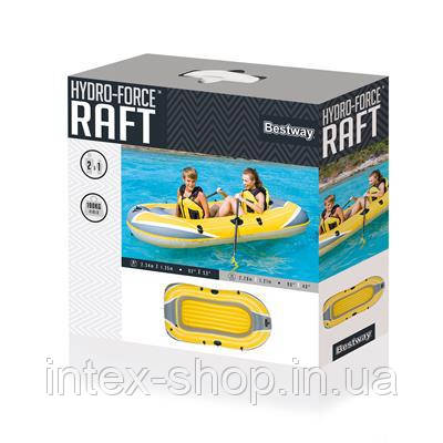 61064 BW Надувний човен Hydro-Force Raft 228х121 см, без веселощів, фото 3