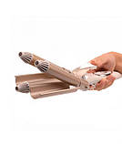 Потрійна плойка щипці для волосся керамічний праску GEMEI GM 1988, фото 4