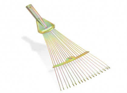 Граблі віялові дротяні,оцинковані, раздвижные18 зубів Україна, фото 1