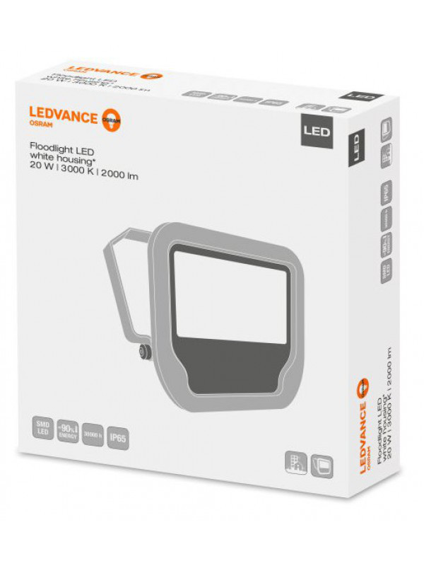 Прожектор LED Ledvance 20W 220V 4000K IP65 чорний