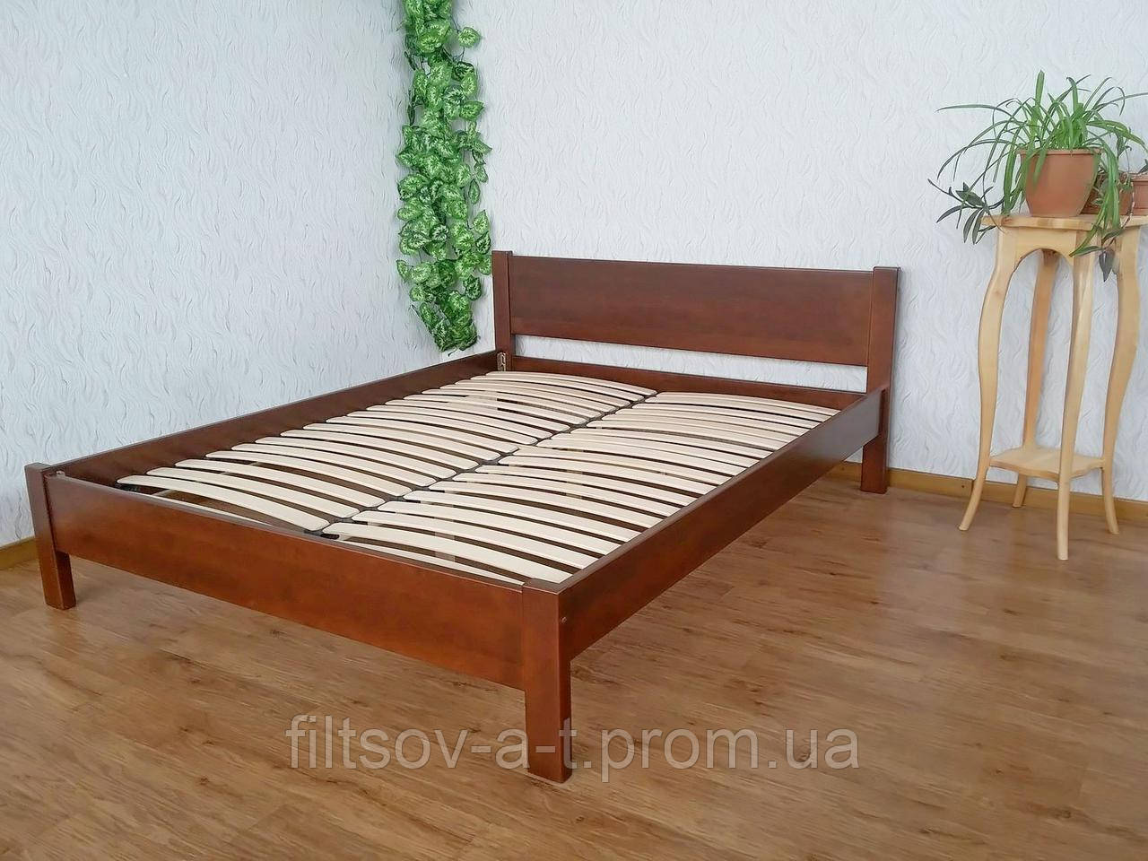 Кровать двуспальная деревянная из массива натурального дерева "Эконом" от производителя - фото 1 - id-p15230456