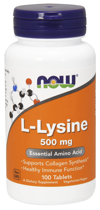Л-Карнітин / NOW - L-Lysine 500mg (100 tabs)