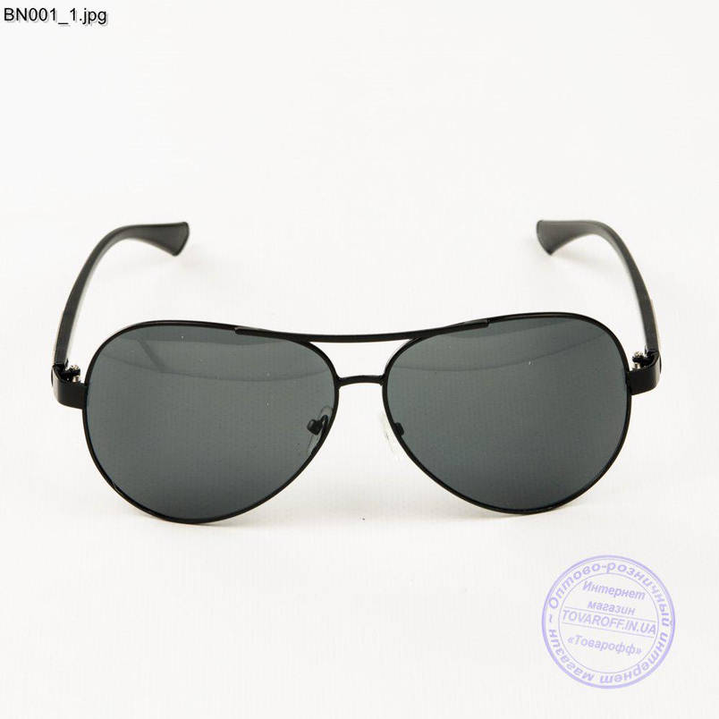 Чоловічі окуляри авіатор - Чорні - 5058, фото 2