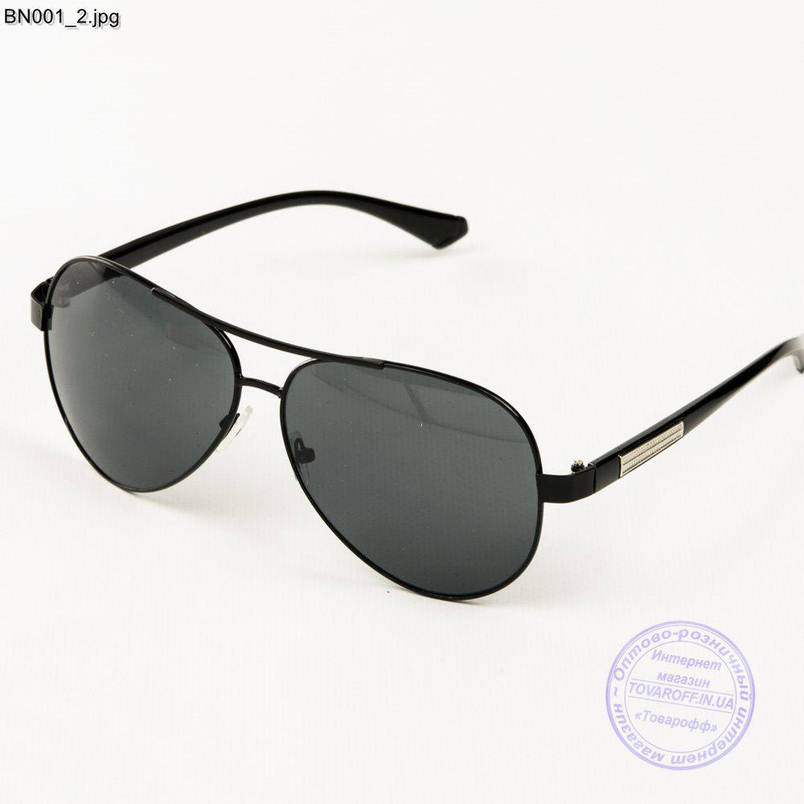 Чоловічі окуляри авіатор - Чорні - 5058, фото 1