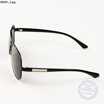 Чоловічі окуляри авіатор - Чорні - 5058, фото 3