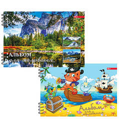 Альбом для малювання для дівчаток 30 л. обл. колір,крейдований цілий. картон "Аляска", УФ лак, офсет 160 г/м2,