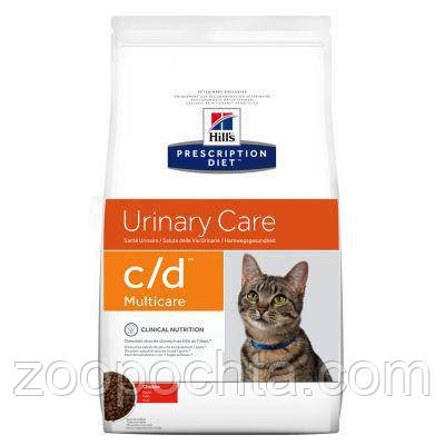 Сухий лікувальний корм Hill's c/d Urinary Care з куркою для підтримки сечовивідних шляхів, 5 КГ