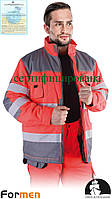 Куртка робоча утеплена чоловіча сигнальна (спецодяг робочий сигнальна утеплена) LH-FMNWX-J CSB