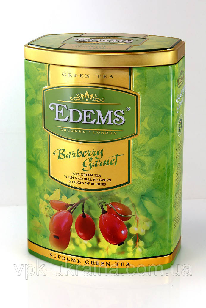 Елітний зелений чай у подарунковій упаковці "Edems Barberry Garnet OPA" (200г)